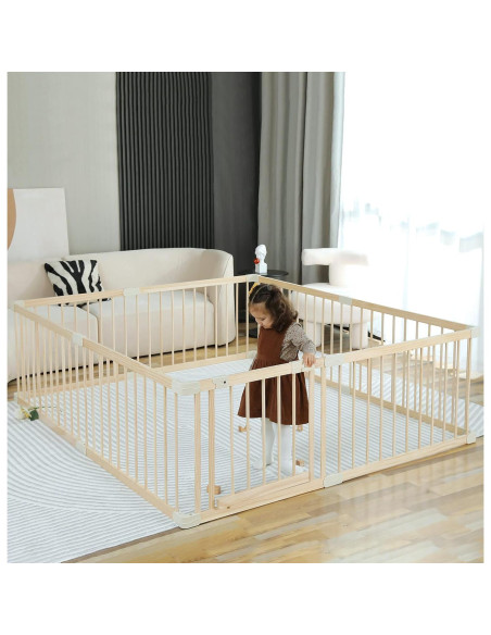 Parque Infantil de Madera Grande para Bebés 180x200 cm