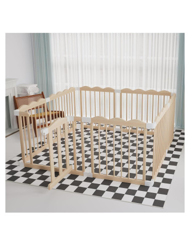 Parque Infantil de Madera KOCINI 119.4x157.5x61 cm Ajustable