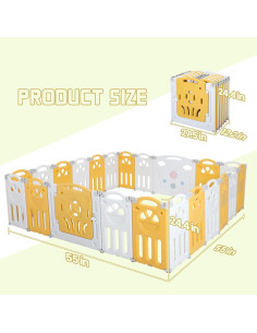 Parque Infantil Plegable FAHKNS 14 Paneles 175.8x175.8 cm 2