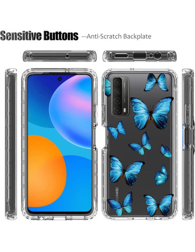 Funda Huawei P Smart 2021 con Protector de Pantalla Vidrio Templado