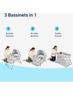 Cuna Portátil Graco DreamMore 3-en-1 Beau - Cuna de Viaje 2