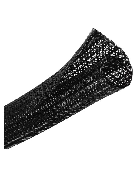 Manga de Cable Trenzada 7.62m 1/2" Negra GBSCLOVER Manga de Cable Trenzada 7.62m 1/2" Negra GBSCLOVER