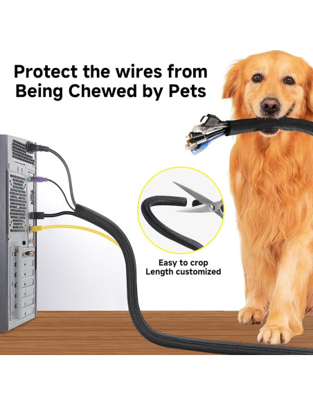 Manga de Cable Trenzada 7.62m 1/2" Negra GBSCLOVER Manga de Cable Trenzada 7.62m 1/2" Negra GBSCLOVER