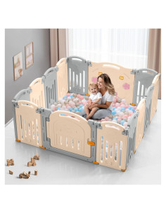 Parque Infantil Plegable UANLAUO 14 Paneles 140x140cm Seguro