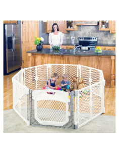 Parque de Juegos para Bebés Toddleroo North States 8 Paneles Marfil