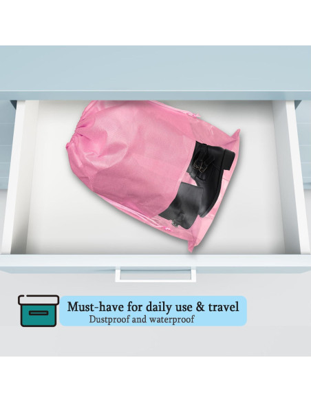 Paquete de 6 bolsas de polvo grandes 40x50 cm Rosa