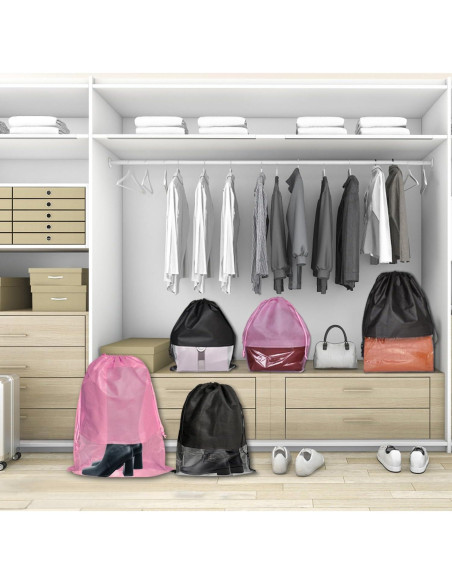 Paquete de 6 bolsas de polvo grandes 40x50 cm Rosa