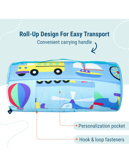 Colchoneta de Siesta Wildkin Microfibra 127x51 cm con Almohada