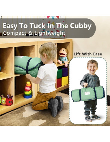 Colchoneta Ligera PRIMLECT para Niños 129.5x55.9cm con Almohada