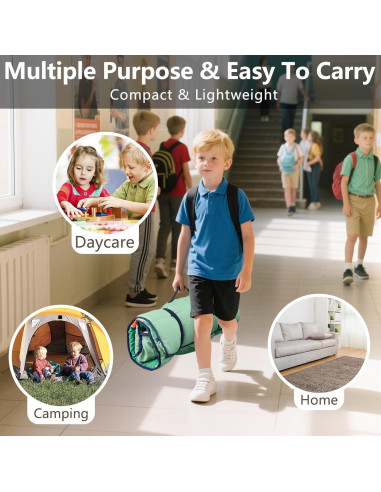 Colchoneta Ligera PRIMLECT para Niños 129.5x55.9cm con Almohada