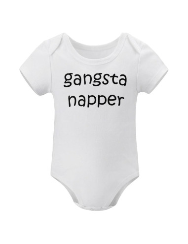 Bodysuit de Bebé Unisex Gangsta Napper - Algodón 100% - 3 meses
