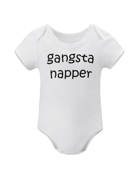 Bodysuit de Bebé Unisex Gangsta Napper - Algodón 100% - 3 meses