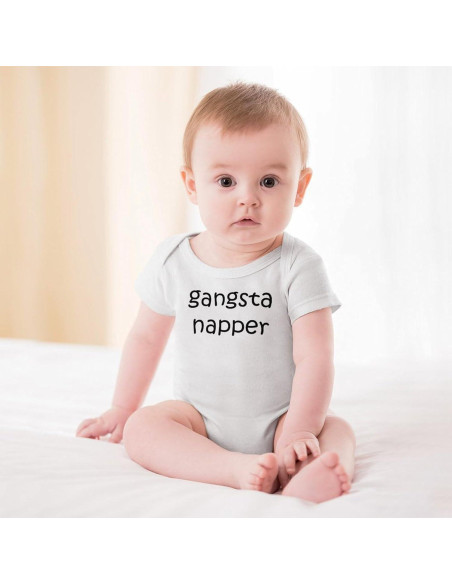 Bodysuit de Bebé Unisex Gangsta Napper - Algodón 100% - 3 meses