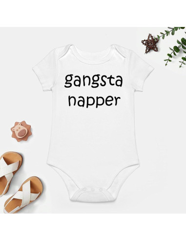 Bodysuit de Bebé Unisex Gangsta Napper - Algodón 100% - 3 meses