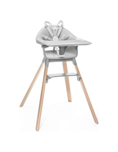 Silla Alta Stokke Clikk Gris Nube con Bandeja y Arnés
