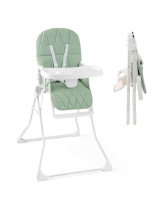 Silla Alta Plegable Honey Joy para Bebés Verde, Ajustable