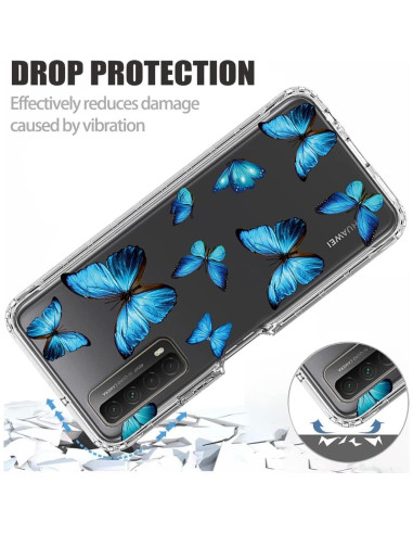 Funda Huawei P Smart 2021 con Protector de Pantalla Vidrio Templado