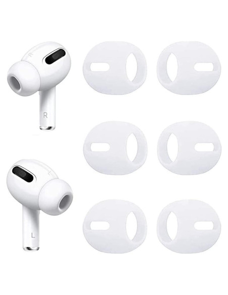 Cubiertas Antideslizantes BLLQ para AirPods Pro 2 - 3 Pares Blancas