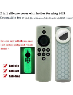 Funda para Control Remoto Fire Stick Lite con Soporte AirTag Verde 2
