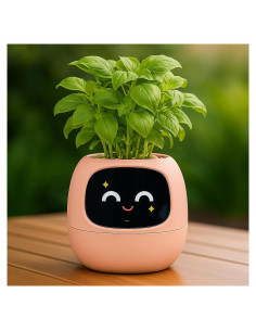 Maceta Inteligente Vibezy Rosa con Autoriego y AI