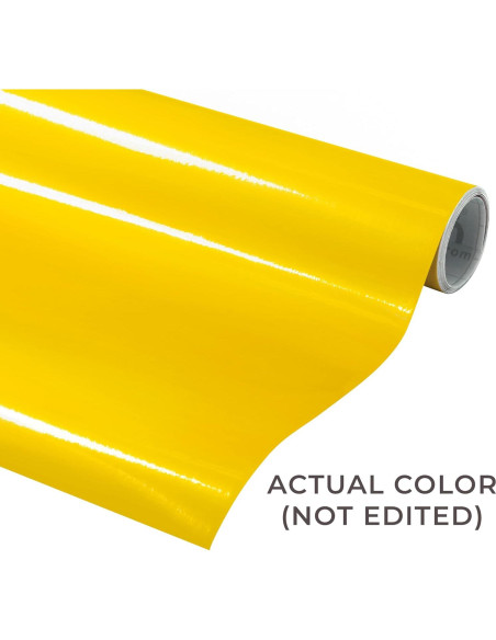 Vinilo Adhesivo Permanente VViViD DECO65 Amarillo Brillante 30.48m x 30cm