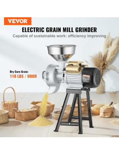 Molinillo de Granos Eléctrico VEVOR 3000W con Embudo Ajustable 2