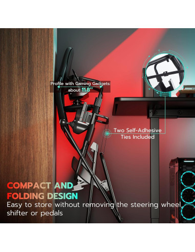 Cockpit de Simulación de Carreras ARES WING Plegable 10.1 kg