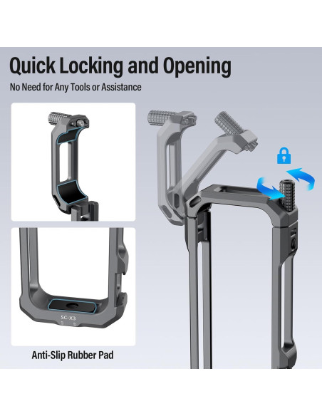 Jaula de Cámara SIRUI SC-X3 para Insta360 X3 con Cubierta