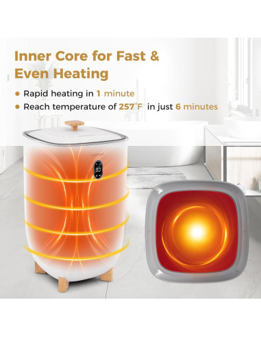 Calentador de Toallas COSTWAY 40L con Temporizador y Fragancia