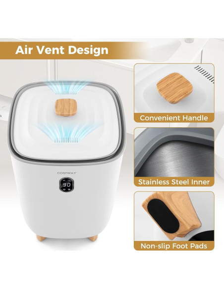 Calentador de Toallas COSTWAY 40L con Temporizador y Fragancia