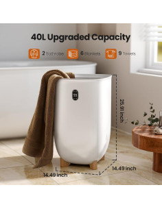 Calentador de Toallas AGLUCKY 40L con 2 Modos y Pantalla LCD 2