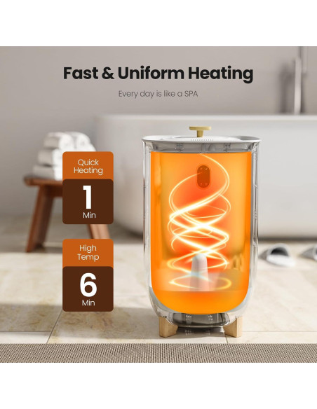 Calentador de Toallas AGLUCKY 40L con 2 Modos y Pantalla LCD