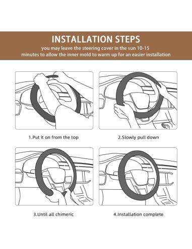 Cubierta de Volante AUTOYOUTH Leopardo con Rhinestones 37-38 cm