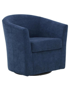 Silla de Club Giratoria Pemberly Row 19 H en Tela Índigo