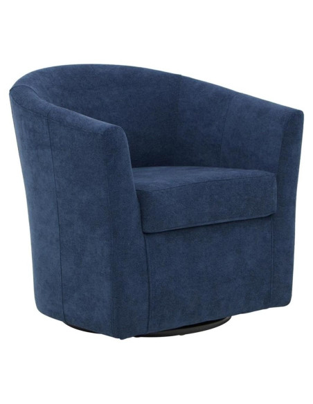 Silla de Club Giratoria Pemberly Row 19 H en Tela Índigo