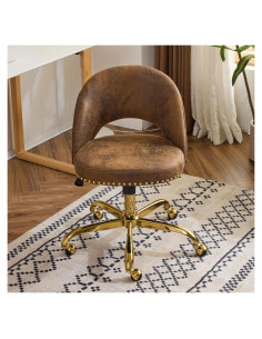 Silla de Oficina VINGLI Moderna de Terciopelo sin Brazos