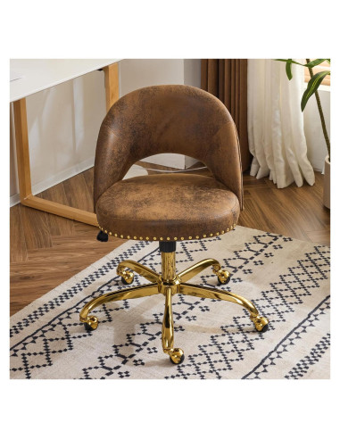 Silla de Oficina VINGLI Moderna de Terciopelo sin Brazos