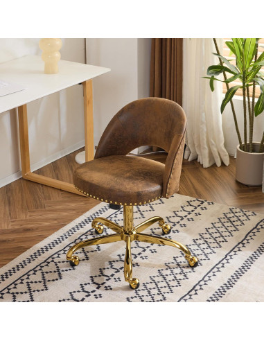 Silla de Oficina VINGLI Moderna de Terciopelo sin Brazos