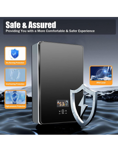 Calentador de Agua Eléctrico Instantáneo Dfmyhked 6500W 220V