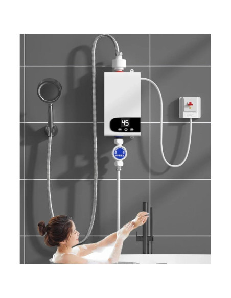 Calentador de Agua Eléctrico Instantáneo ALisasin 0.45kg LCD