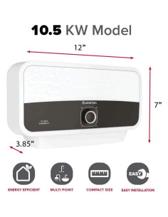 Calentador de Agua Eléctrico Sin Tanque Ariston Aures Slim 10.5kW 2