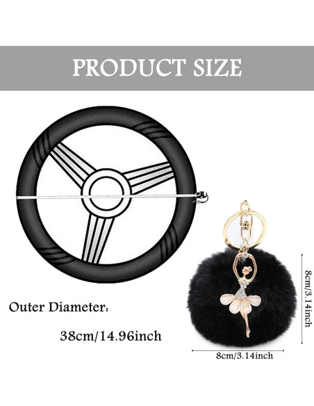 Juego de Fundas de Volante ZYNQACC 4 Piezas Esponjoso Negro Juego de Fundas de Volante ZYNQACC 4 Piezas Esponjoso Negro