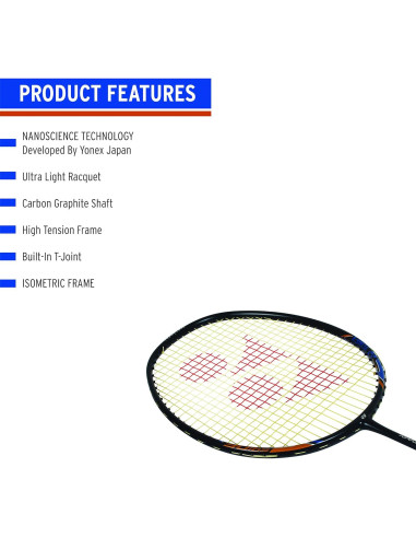 Raqueta de Bádminton YONEX Nanoray 10F Pre-ensamblada 77g