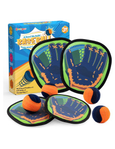 Juego de Lanzar y Atrapar Pelota Qrooper 4 Palas 4 Pelotas