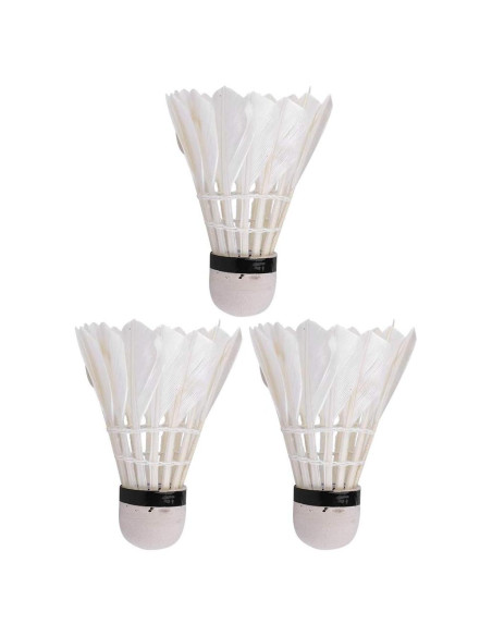 Pelotas de Bádminton 01 02 015, Pluma de Ganso, 3 Piezas