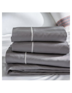 Sábanas de Bambú Layla | 100% Viscosa | Individual Gris