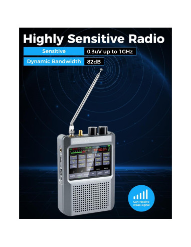 Receptor de Radio SDR Malaquita DSP2 con Antena GA450