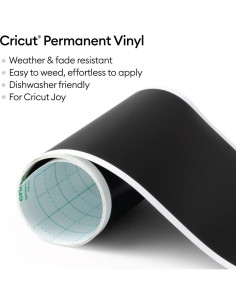 Vinilo Permanente Inteligente Cricut Joy 1.22m Negro Mate 2