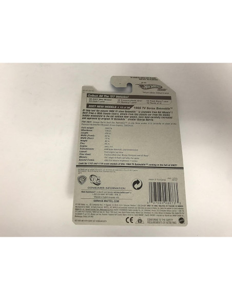 Auto de Colección Batmobile 1966 Hot Wheels DC Batman