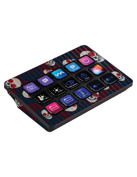 Funda de Vinilo para Elgato Stream Deck MK.2 MightySkins - Calaveras y Rosas
